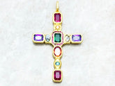 ADALYN MULTI COLOR CROSS NECKLACE